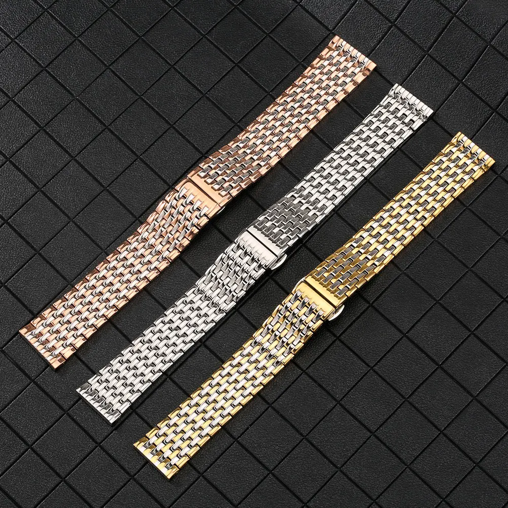 

Watch Bracelet 20mm 22mm Silver Gold Rose Gold Stainless Steel Strap Men's and Women's Watch Strap