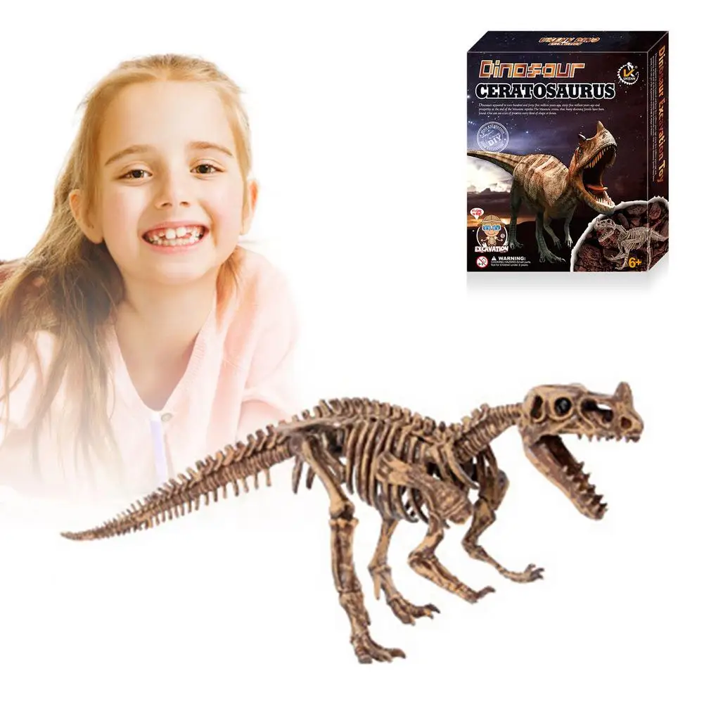 

Археологические игрушки для земляных работ, набор для изучения науки динозавров, ископаемые модели динозавров, фигурки, образовательный по...