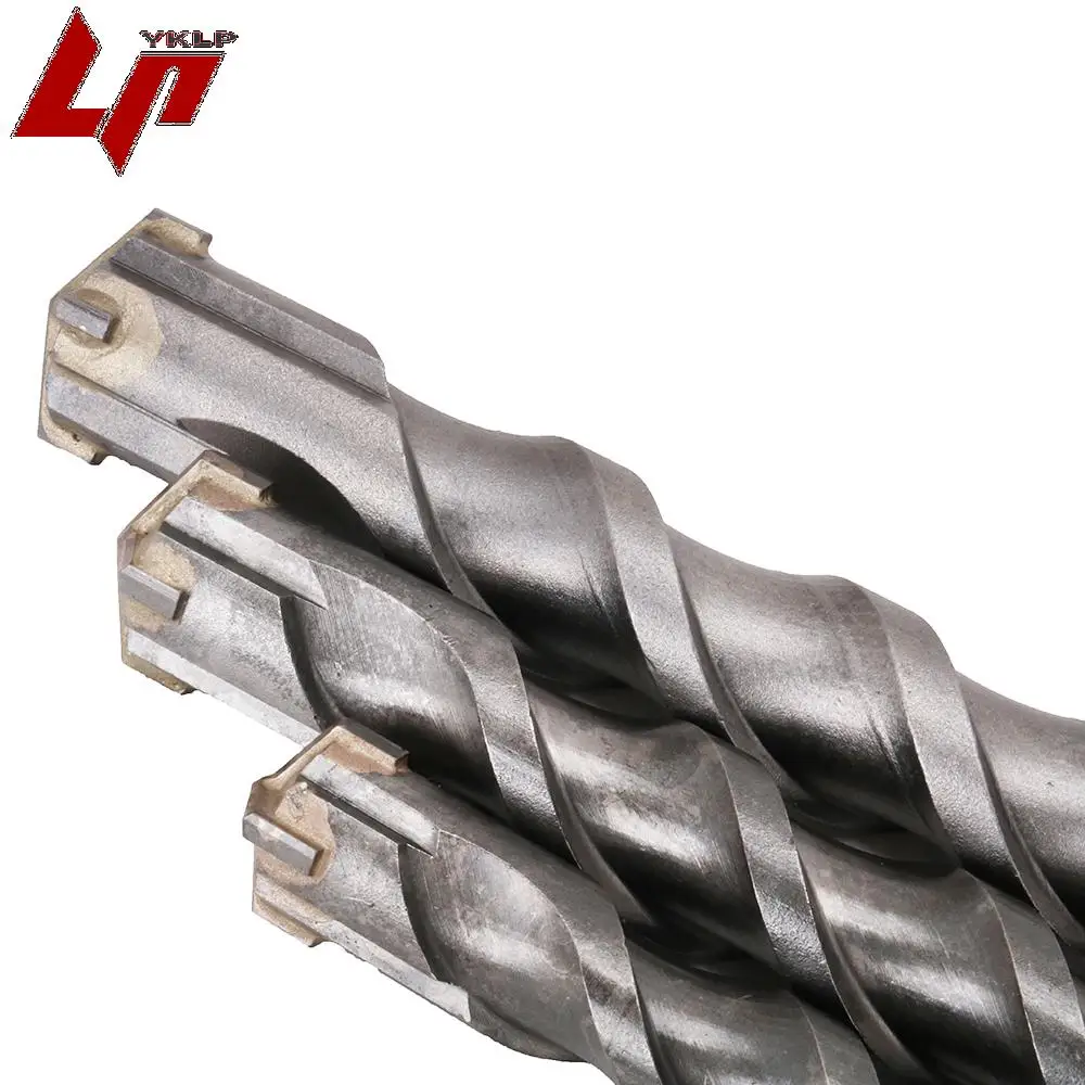 

350mm Cross Square Shank Of Electric Hammer Bit 10/12/14/16/18/20/22/25/28mm Spiral Body Hard Alloy Diamond Point Bit 1Pcs