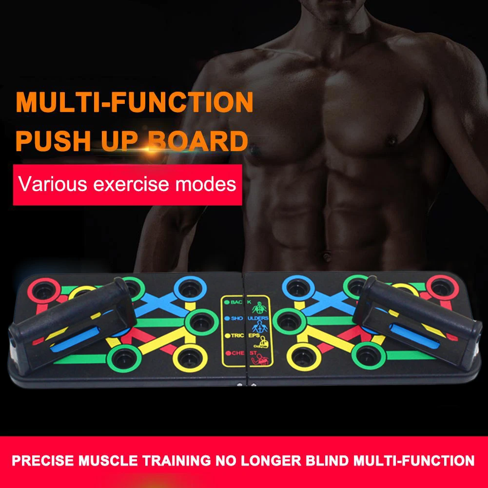 

Folding Push-Up Rack Board Set Multi-Function Chest Triceps Shoulder Muscle Fitness Home Gym Training Workout Exercise Equipment