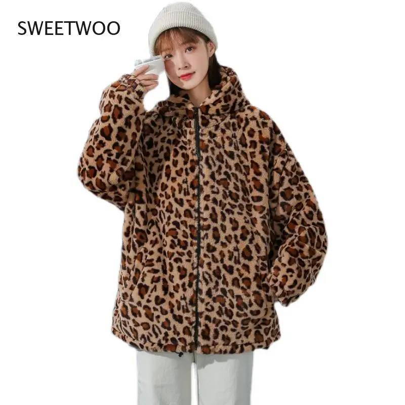 Fashion New Warm love Winter Jacket Men coat woman Hooded faux Fur Leopard Casual Slim Parka Men's Winter Coat
