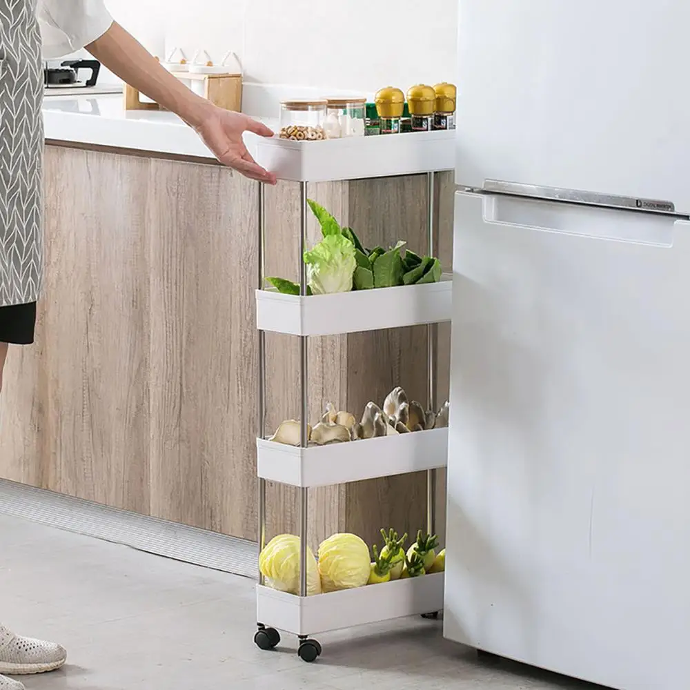 

Kitchen rack supplies floor multi-layer trolley vegetable basket crevice vegetable storage rack household Daquan artifact