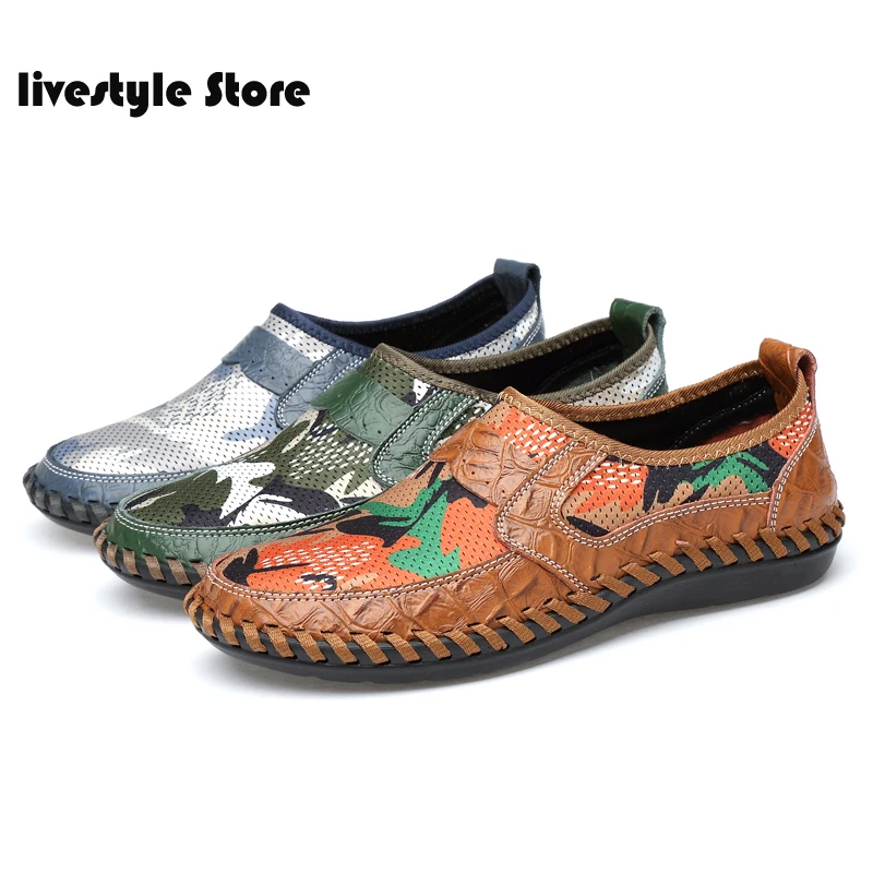 

2021 Summer Men Shoes Breathable Mesh Shoes Mens Casual Shoes Fashion Summer Shoes Man Soft Comfortable Loafers Big Size