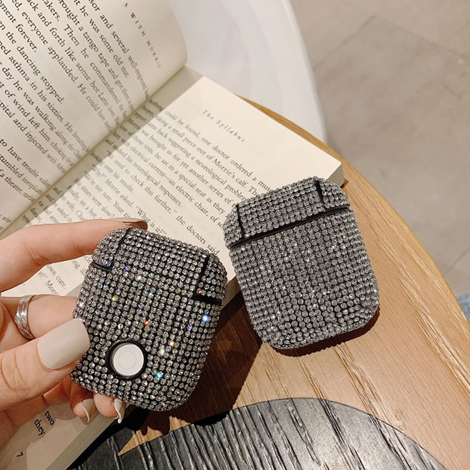 Vococal наушники чехол для Apple AirPods 1 2 Air Pods Bling стразы зарядка защитный TWS беспроводной