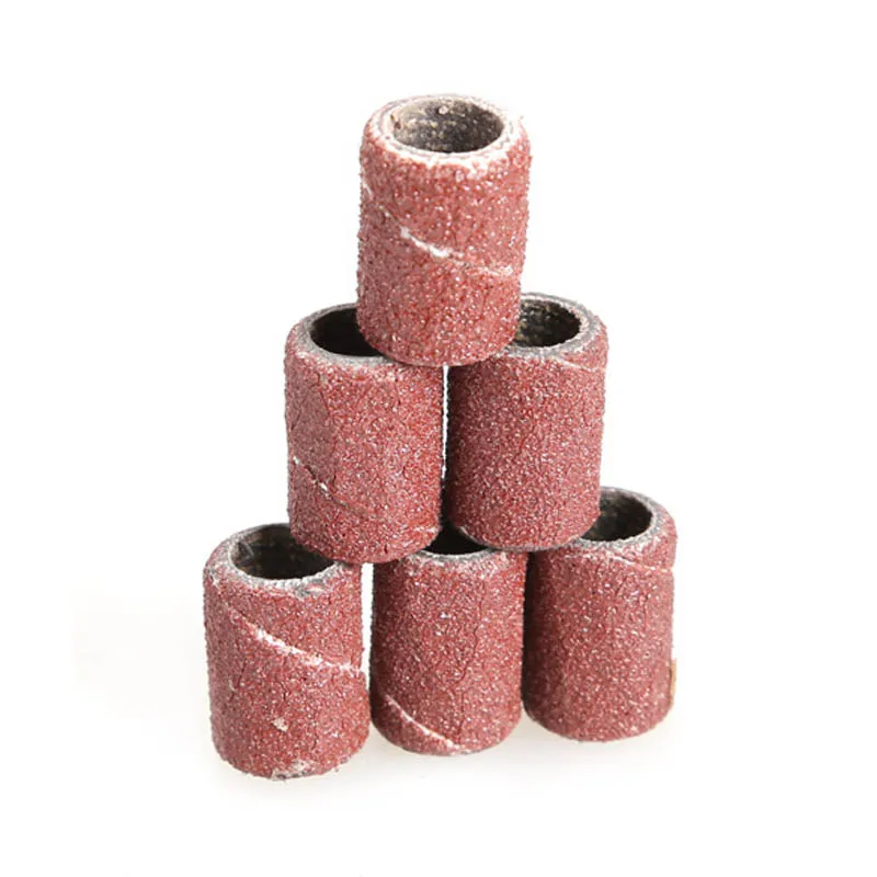 

100 Pcs Professional Nail Manicure Sanding Bands Grit File Sand Piece Grinding Polisher Bits Set BUTT666