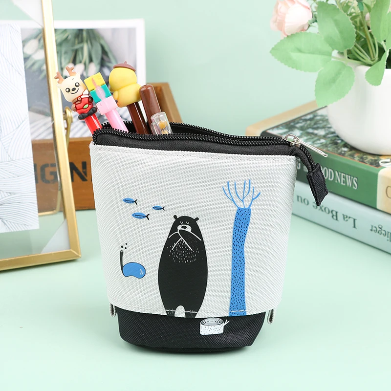 

Flexible Big Pencil Case Fabric Quality School Supplies Pencil Bag Stationery Gift School Cute Pencil Box