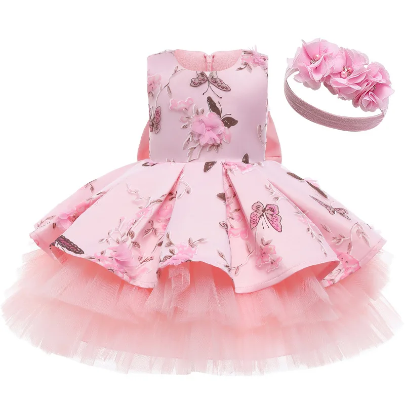 KEAIYOUHUO Lace Formal Sleeveless Wedding Gown Tutu Princess Dress Flower Girls Children Clothing Kids Party For Girl Clothes 5Y