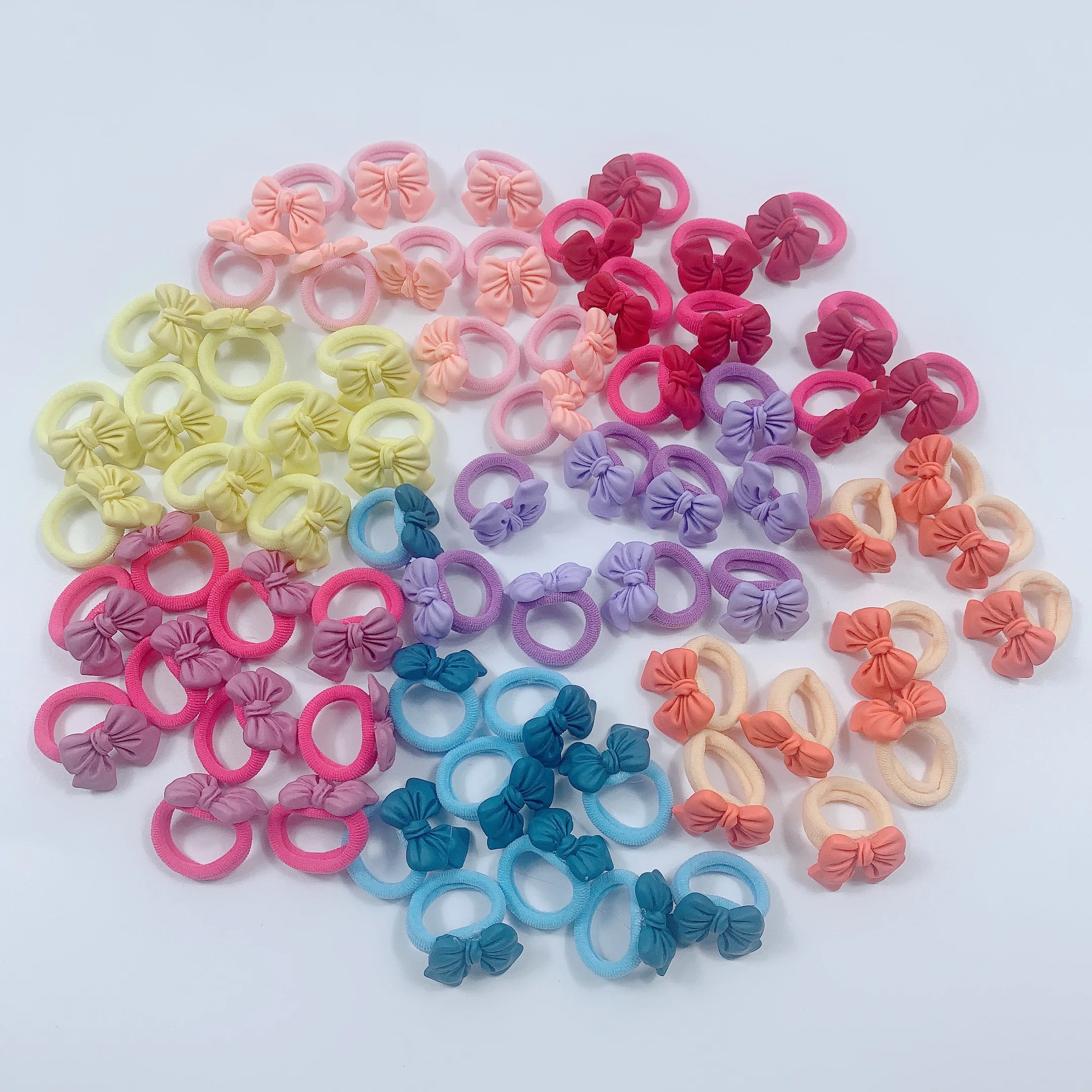 newborn socks for babies 10pcs/bag 2cm Bow Girls Scrunchie Elastic Hair Bands Kids Baby Rubber Headband Decorations Ties Gum For Mini Hair Accessories cool baby accessories