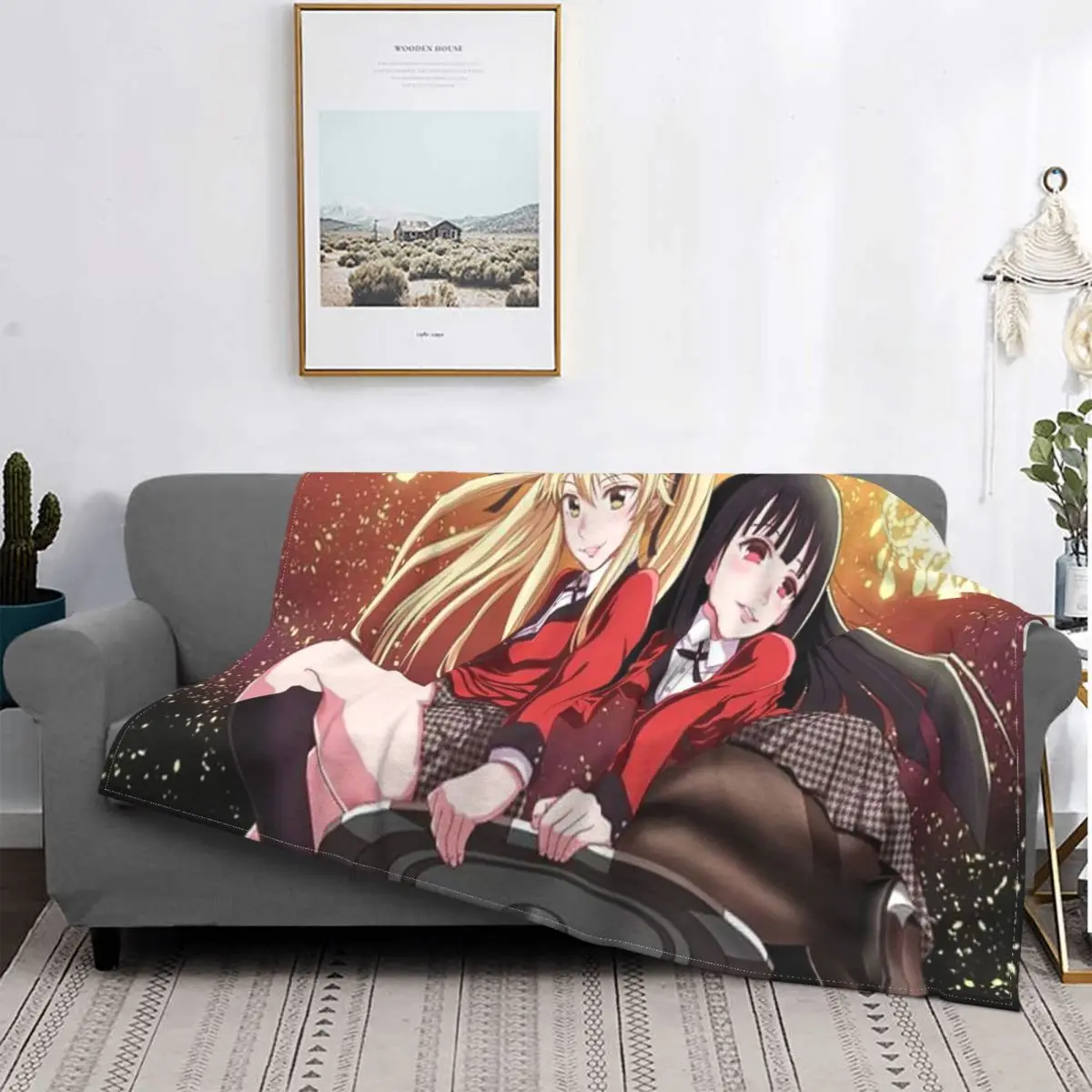 

Фланелевое Одеяло Kakegurui, весна-осень, Мультяшные Дышащие Ультра-мягкие покрывала для дивана, спальни, плюшевое тонкое одеяло