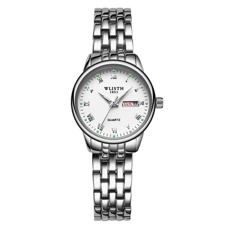 

WLISTH Watch Women Watch Steel Fashion Week Calendar Ladies Watch Luxury Brand Diamond Quartz Wrist Watch relogio feminino
