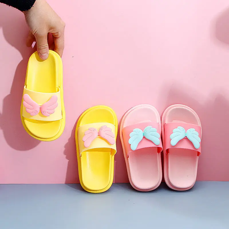 

Summer Baby Indoor Slippers Boys Flat Cute Sandals Girls Houses Shoes Non-slip Wear-resistant for Kids Solid Cartoon
