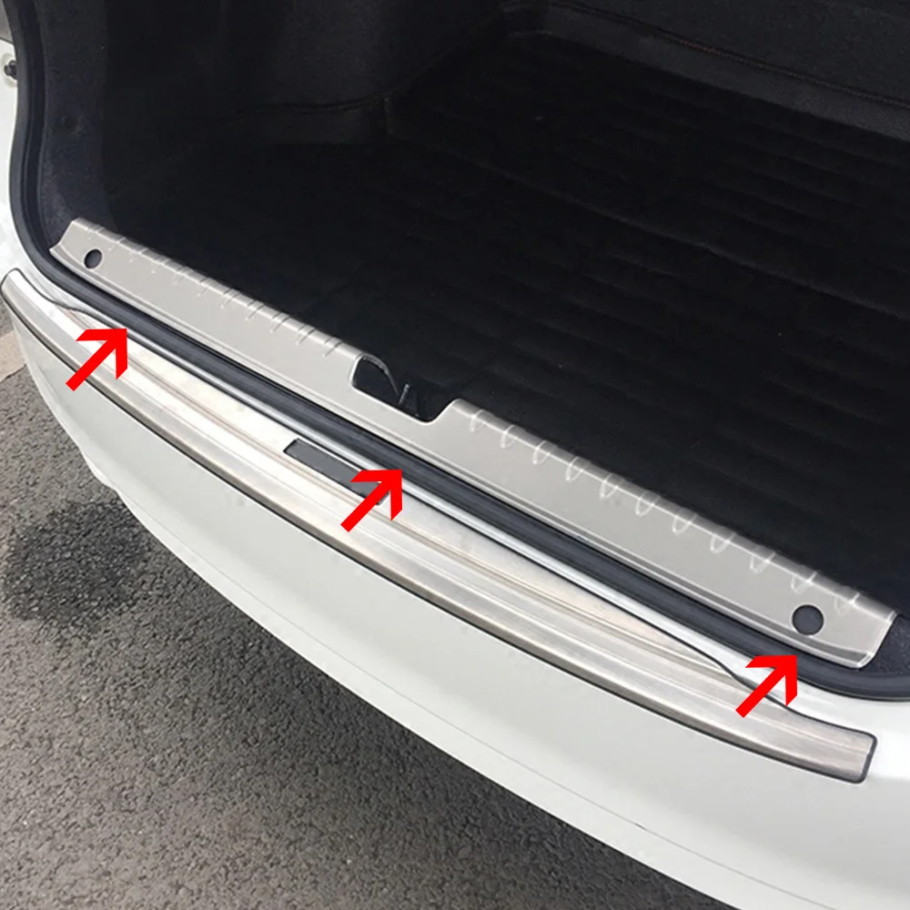 Автомобильный Стайлинг нержавеющая сталь внутренний задний бампер протектор