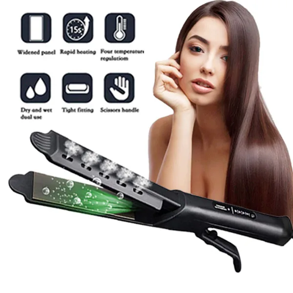 Плойка для завивки волос 2 в 1 и выпрямления Gold Twist титановые профессиональные