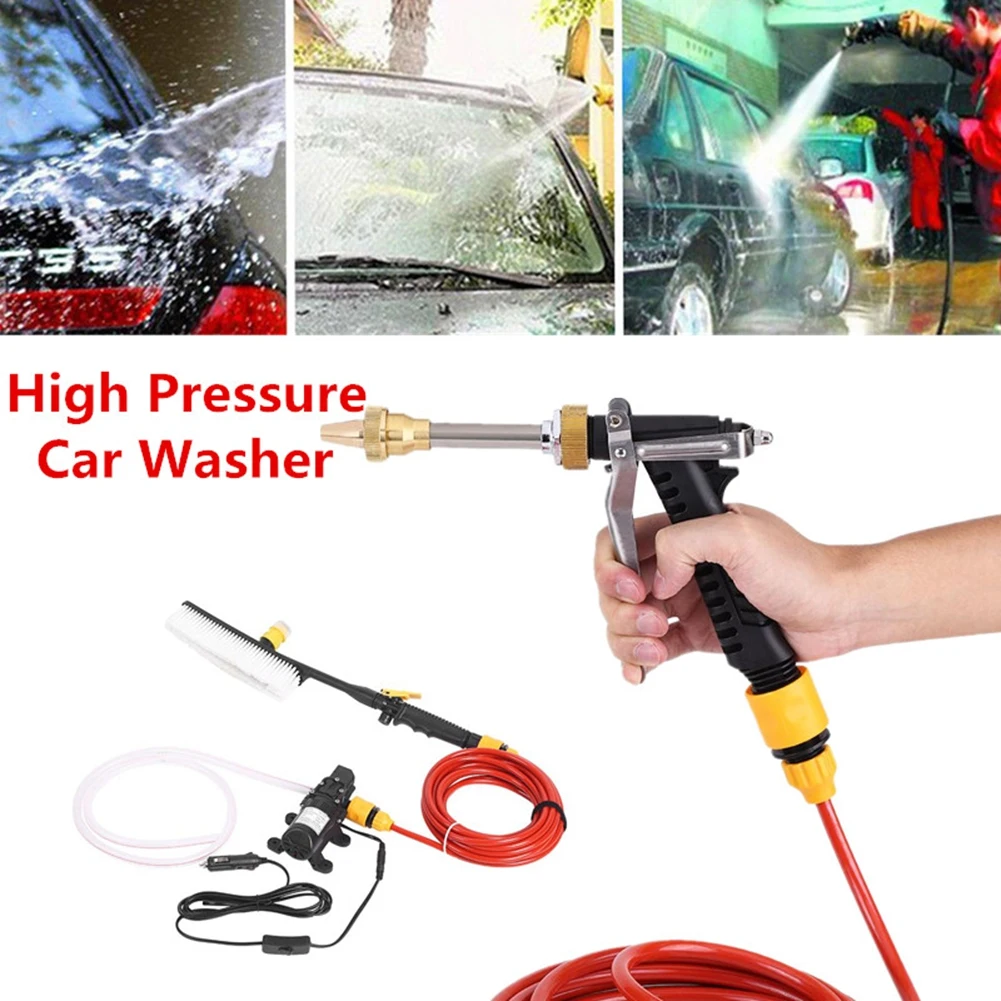 

70W 12V High Pressure Water Pump Car Washer Cleaner Pump Sprayer Tool Car Wash Kit High Quality Car Accessories