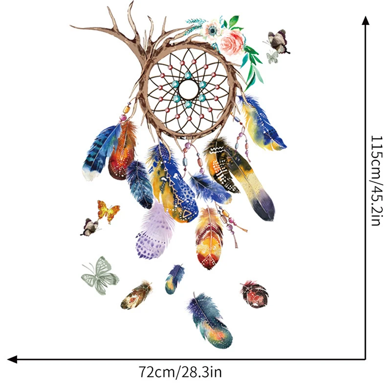 Красочные перья для гостиной спальни дверь стеклянная фотография 30*90 см 3D Ловец