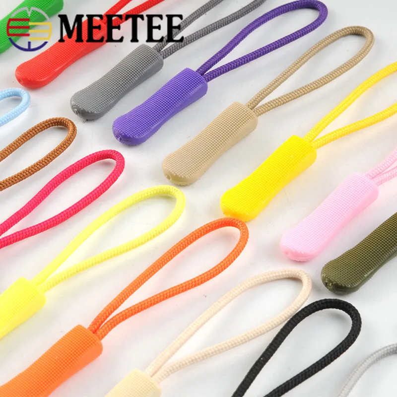 30 шт. разных цветов шнура на молнии тянет веревка концы замок молния зажим Пряжка