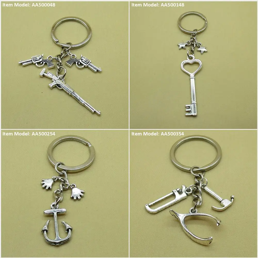 Брелок для ключей винтовочный пистолет револьвер брелок сердце любовь звезды