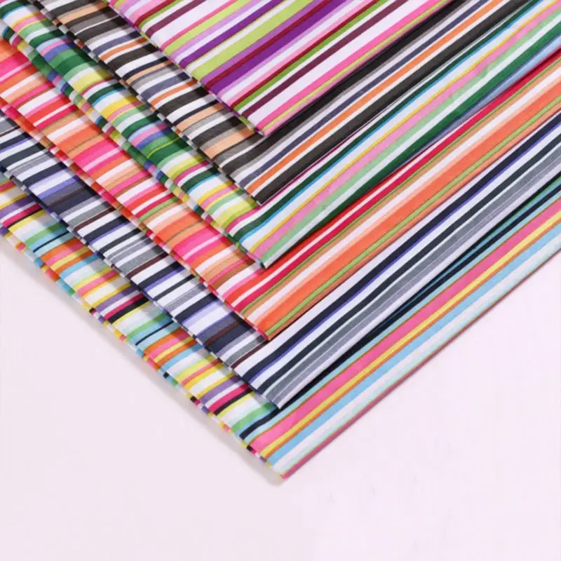 Винтажная тканая полиэфирная ткань в полоску 100 полиэфирных тканей для шитья