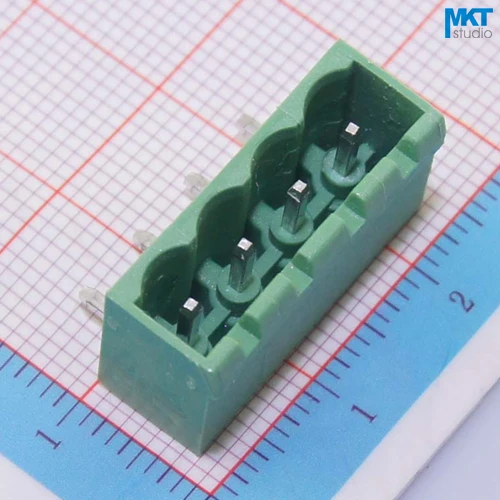 200Pcs 4P 5 08 мм шаг крышка стороны правый угол контактный разъем провода клеммный