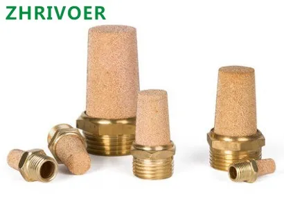 

1Pcs 1/8'' 1/4'' 3/8'' 1/2'' M5 Solenoid valve silencer connector Pneumatic Parts Exhaust Noise Filter Muffler Air Silencers