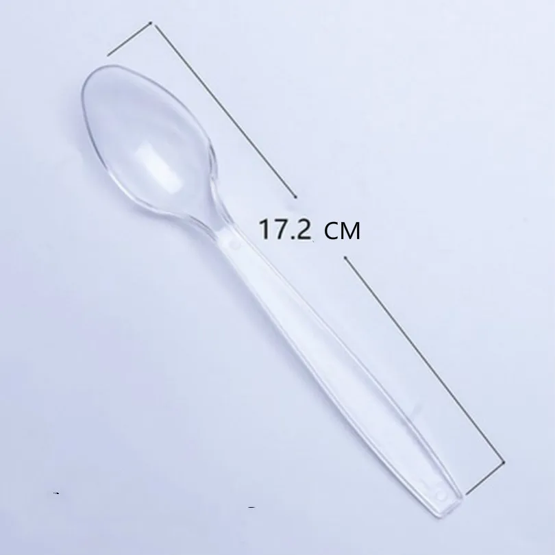 Белый L18cm одноразовый нож черный прозрачный предназначенный для хранения пищевых продуктов пластиковые одноразовые ножи западные пищевые одноразовые ножи паста резак для пиццы - Цвет: Белый