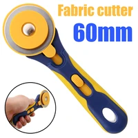 60mm stainless steel rotary round cutter for patchwork sewing fabric quilting leather flat rubber bands round hob cutting craft