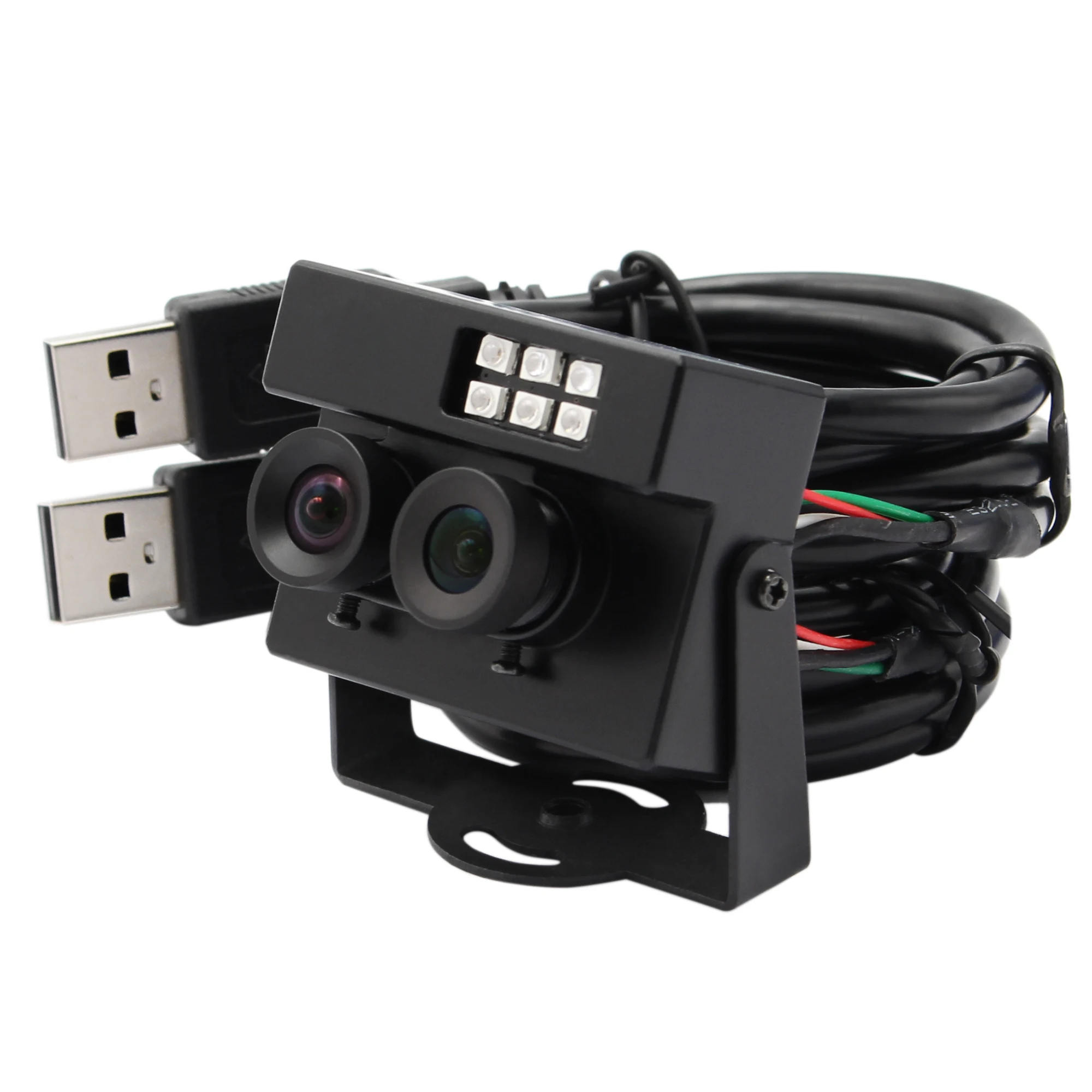 ELP 2MP 1080P Двойной Объектив USB веб-камера с низким светильник WDR (широкий