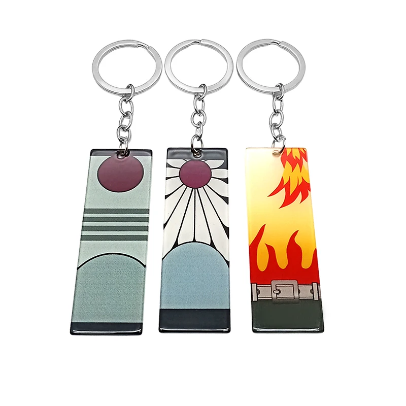 

New Devil Assassin Kimetsu No Yaiba Acrylic Keychain Anime Demon Slayer Key Ring for Women and Men