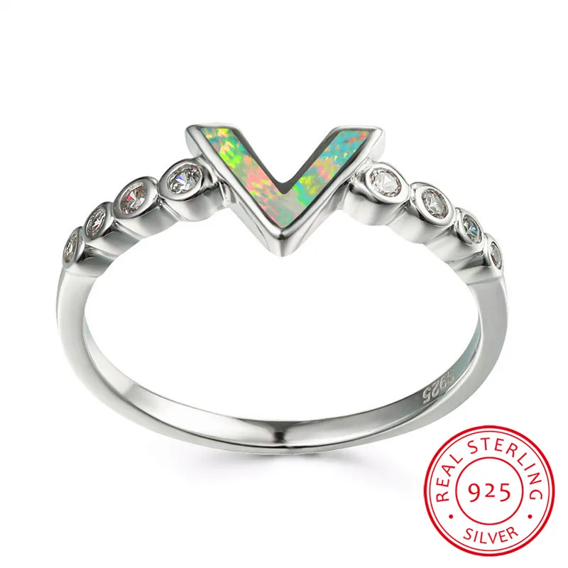 Милое женское кольцо с голубым белым огненным опалом минималистичное 925 пробы