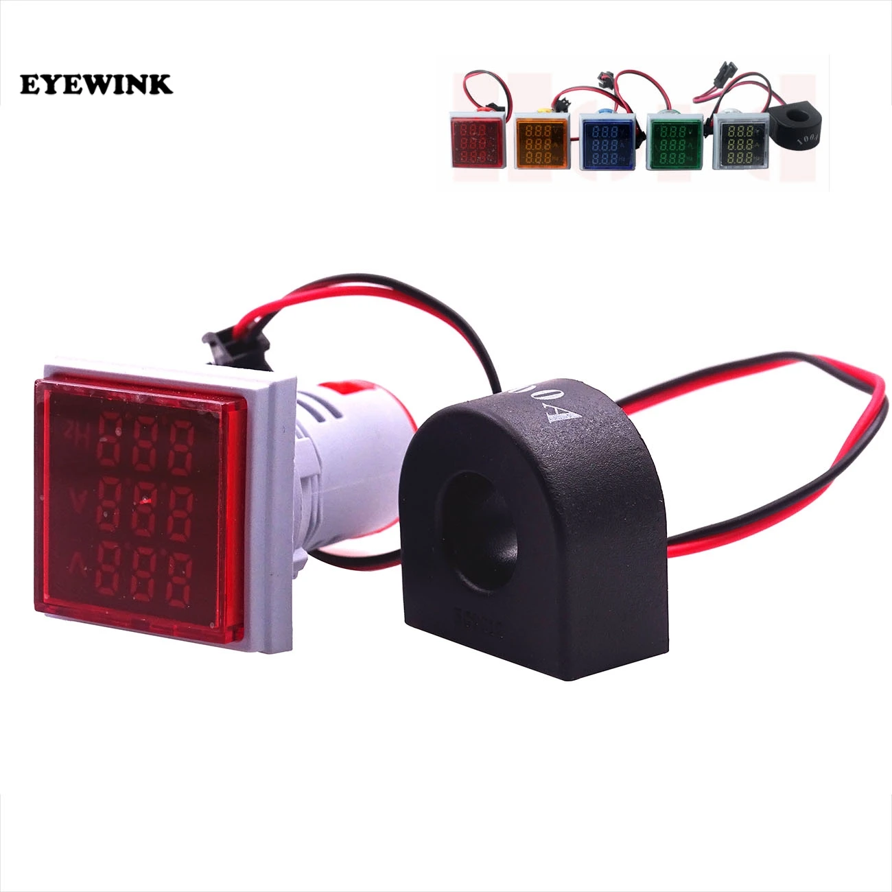 Цифровой вольтметр Амперметр 3 в 1 Гц измеритель частоты AC 60 ~ 500 22 мм Индикатор