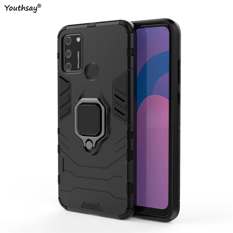 Чехол для Samsung Galaxy A21S чехол M51 A51 A41 A71 S20 FE M31 защитный силиконовый с кольцом на палец