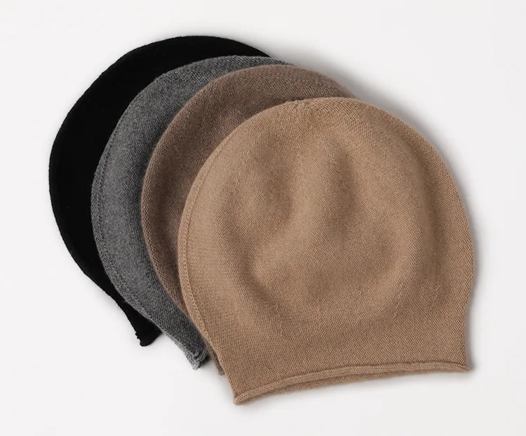 Зимняя кашемировая шапка для женщин Beanie хип хоп милые кашемировые шляпы, зимние шапки женский широкий берет-Боб Gorro Feminino