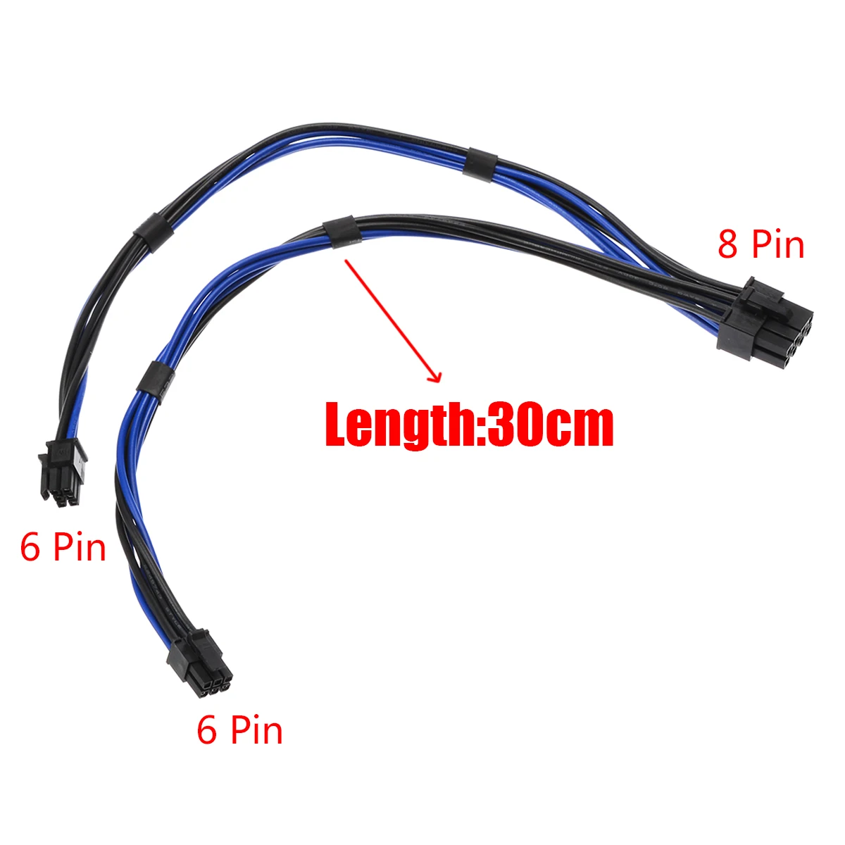 18AWG Dual Mini 6 Pin Male To 8 Graphics Video Card Power Cable to PCI Express Converter For Mac Pro | Компьютеры и офис