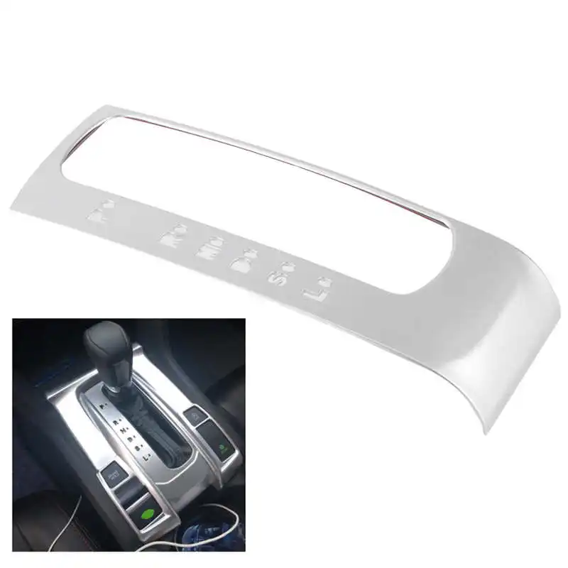 Задняя панель коробки переключения передач Матовая Серебристая Рамка для Honda Civic