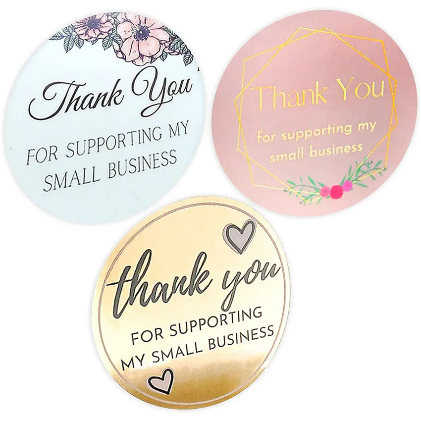 500 шт./рулон Благодарим Вас за поддержку моего малого бизнеса круглых наклеек для
