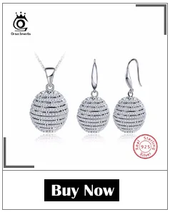 ORSA JEWELS женское ожерелье и серьги из натурального 925 пробы серебра с AAA CZ полым дизайном в богемном стиле, Женские Ювелирные изделия SS08