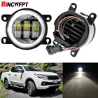 Автомобильные светодиодные линзы, противотумансветильник фары, аксессуары для Mitsubishi Triton L200, Strada, для Fiat Fullback 2015, 2016, передний бампер, противотуманные фары DRL 12 В