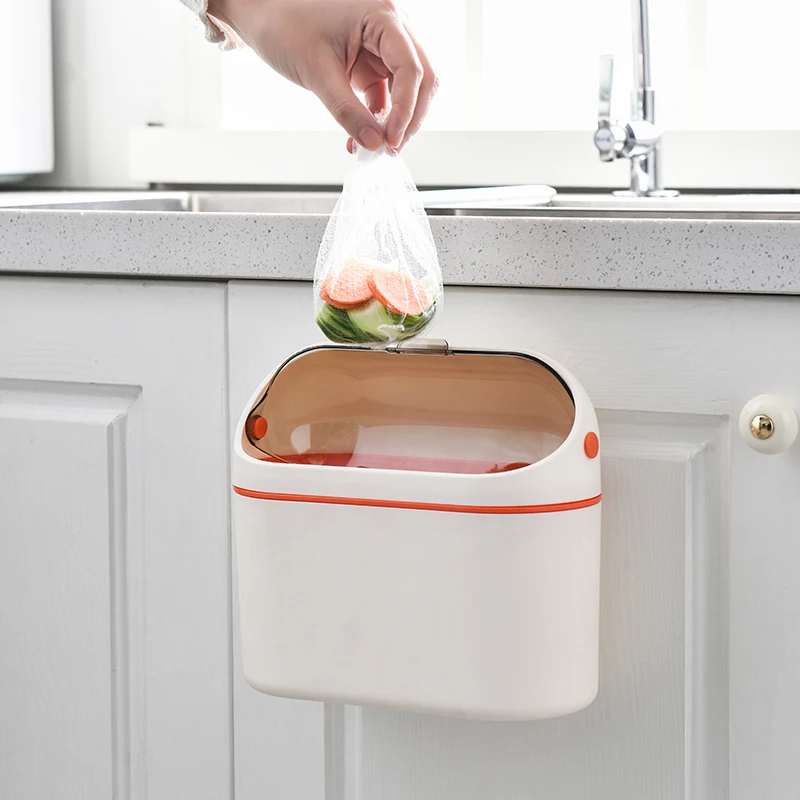 

Bathroom kitchen trash bin mini trash can bin kitchen hanging trash can desktop ashbin