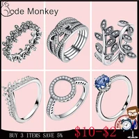 codemonkey hot sale 100 925 sterling silver rings clear cz circle round lucky rings for women jewelry 2021 dropshipping r041