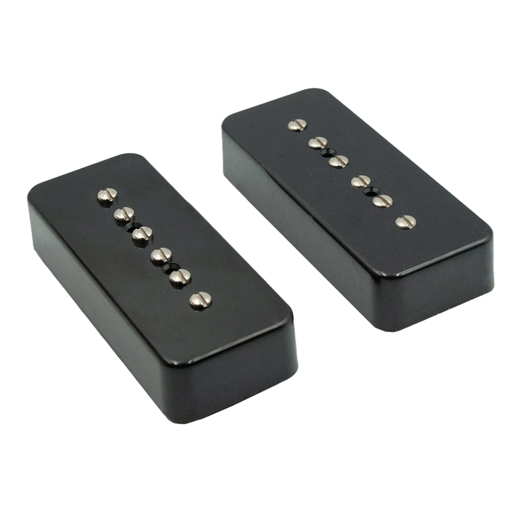 2Pcs Soap Bar Electric Guitar Pickups Black 50mm/52mm with Screws Springs Luthier Supply | Parts &amp Accessories