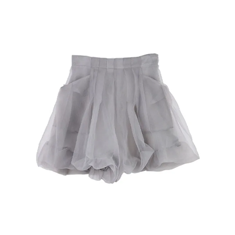 

Girly style short skirt 2021 new high-quality fashion light gauze stitching mesh tulle skirt women's clothing