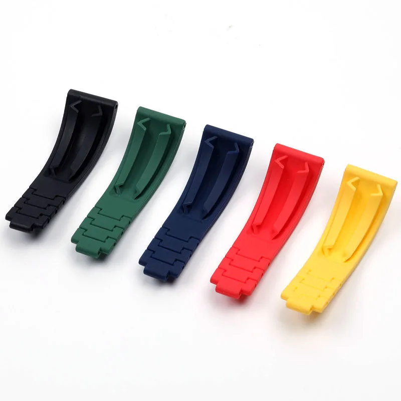 Силиконовый фторкаучуковый водонепроницаемый ремешок для часов 20 мм х 16 Rolex