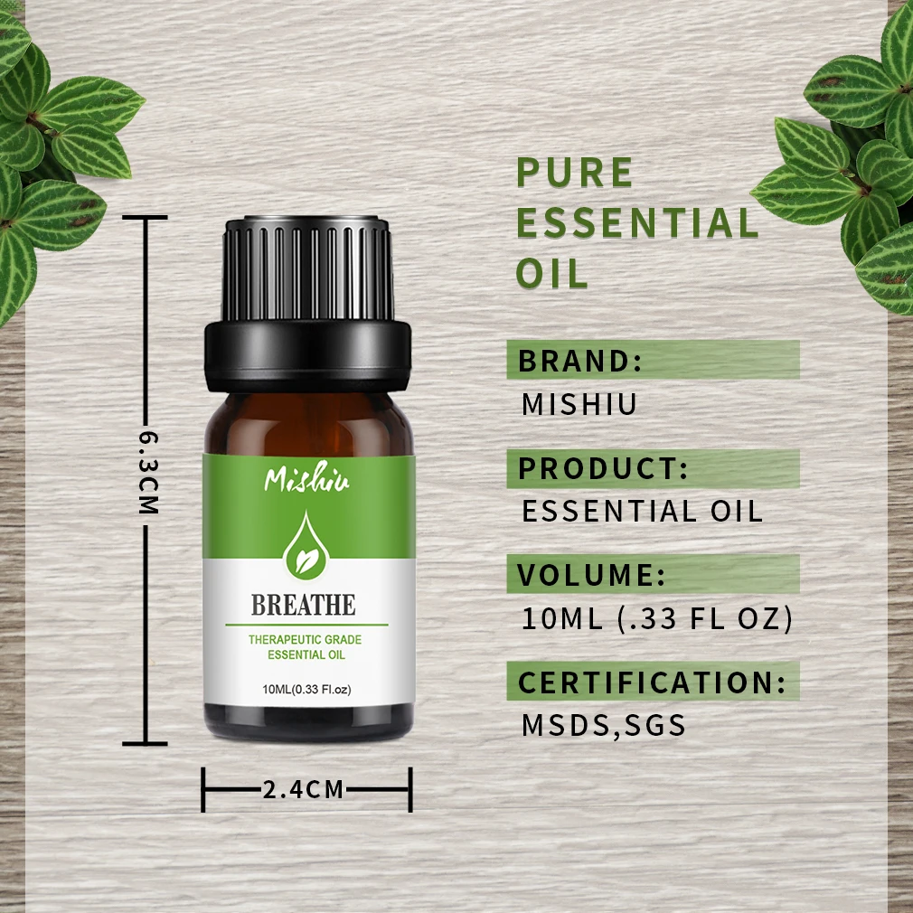 Mishiu 10 мл Peppermit эфирное масло устранения неприятного запаха изо рта удаляет угри