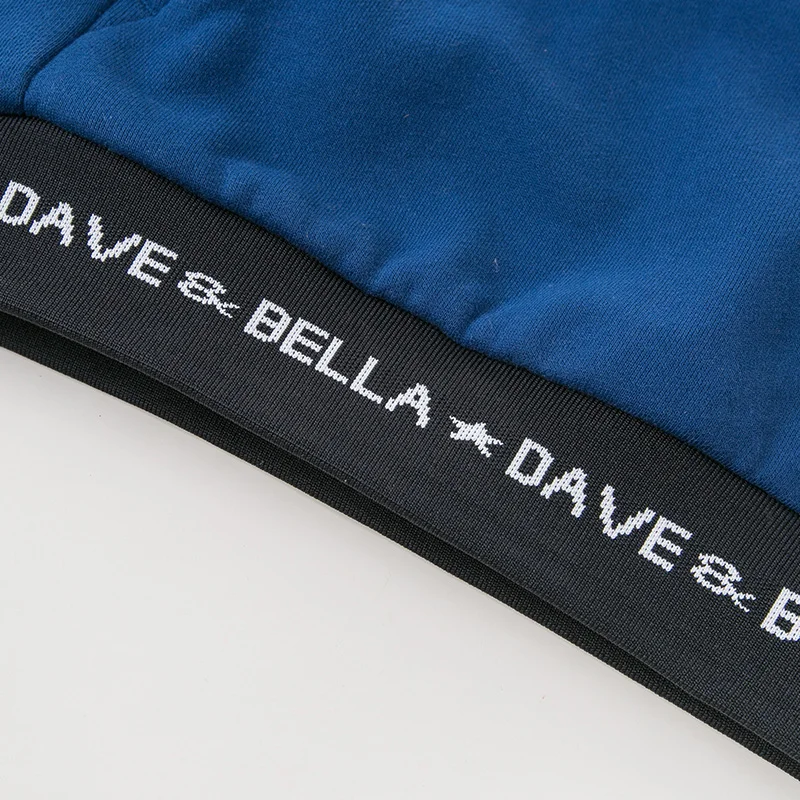 DBK10712 dave bella/Осенняя детская футболка для мальчиков с капюшоном и длинными