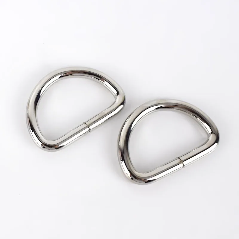 Silver Meetee 10/30pcs 32mm Metal O D Ring Buckle Backpack Strap Hang Buckle DIY Luggage Hook Bag Hardware Decoration Accessories F4-6 - Цвет: Silver