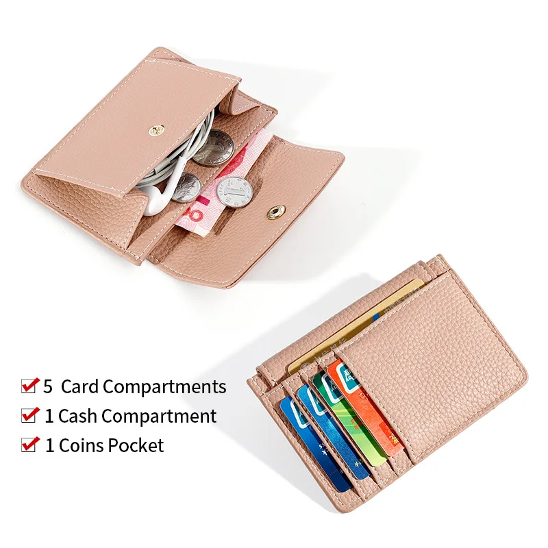 

Slim Wallets Purse Id-Card-Holder Female Pu Leather Women Blocking Women's Credit Card Holder Pocket Wallet Ladies Purse