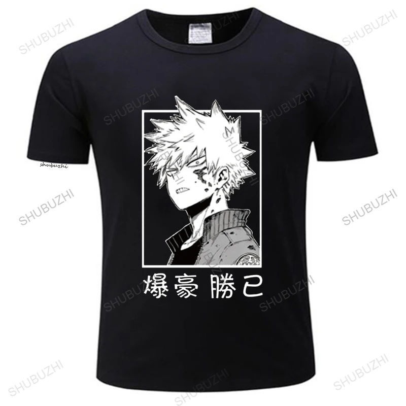 

tshirt Men Harajuku My Hero Academia Bakugou Katsuki Print Japanese Anime Crewneck Men's tshirts Cozy crew neck tee Tops