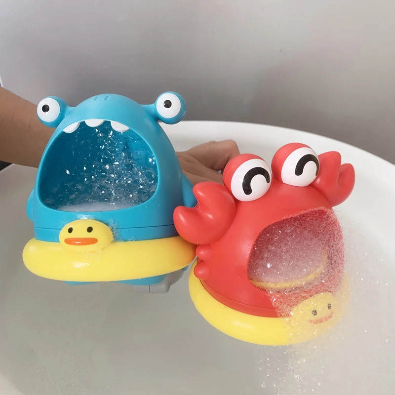 

Summer Baby Bath Toys Dinosaur Crab Animal Bubble Machine Spit Blower Manufacturer With Hand Crank Accessories Play Water Toy