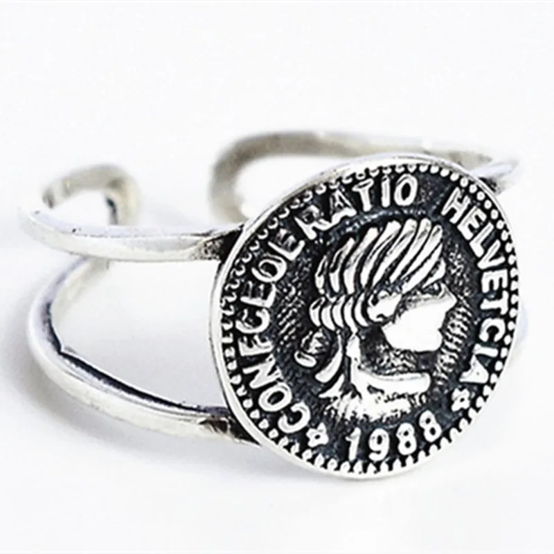 YIZIZAI Трендовое кольцо для женщин женское модное ретро Двухслойное Открытое с