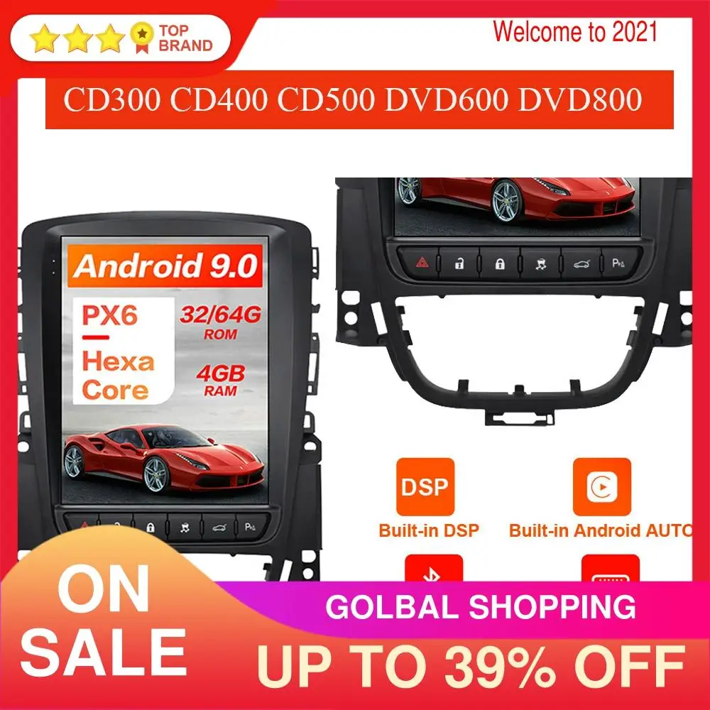 Автомагнитола для Opel Astra J CD300 CD400 CD500 DVD600 DVD800 Android 9 0 GPS навигация стерео головное